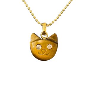 Katze, Bonita, Tieger, braun, Anhänger, Kette gold