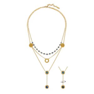 Stylekult Halskette-3-Fach-Sheila-blau